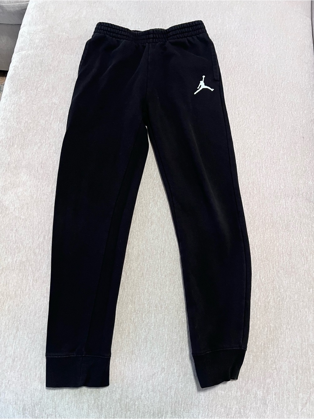 Jordan Kids Black Joggers with White Jumpman Logo